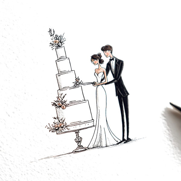 Robe et gâteau